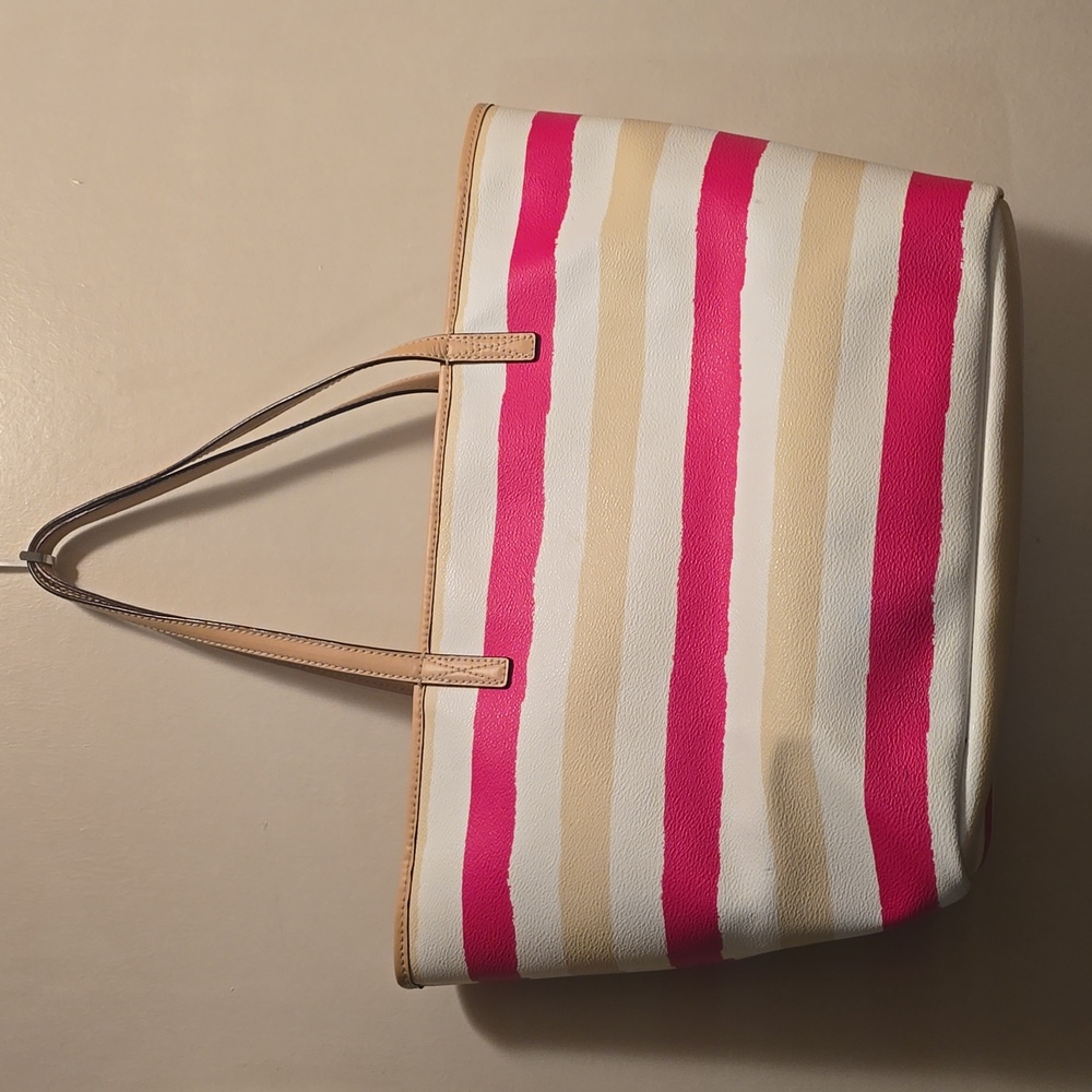 Kate Spade Vibrant Pink and Cream Tote - Picture 3 of 11